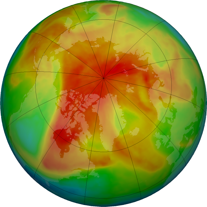 Arctic ozone map for 02 April 2016